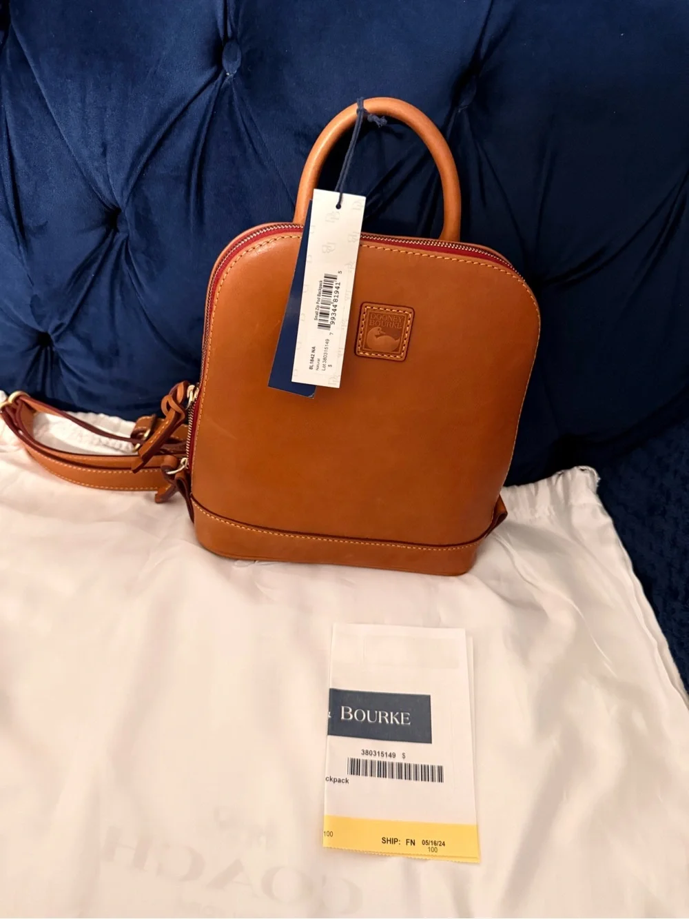 Dooney & Bourke natural Florentine  Leather small Backpack